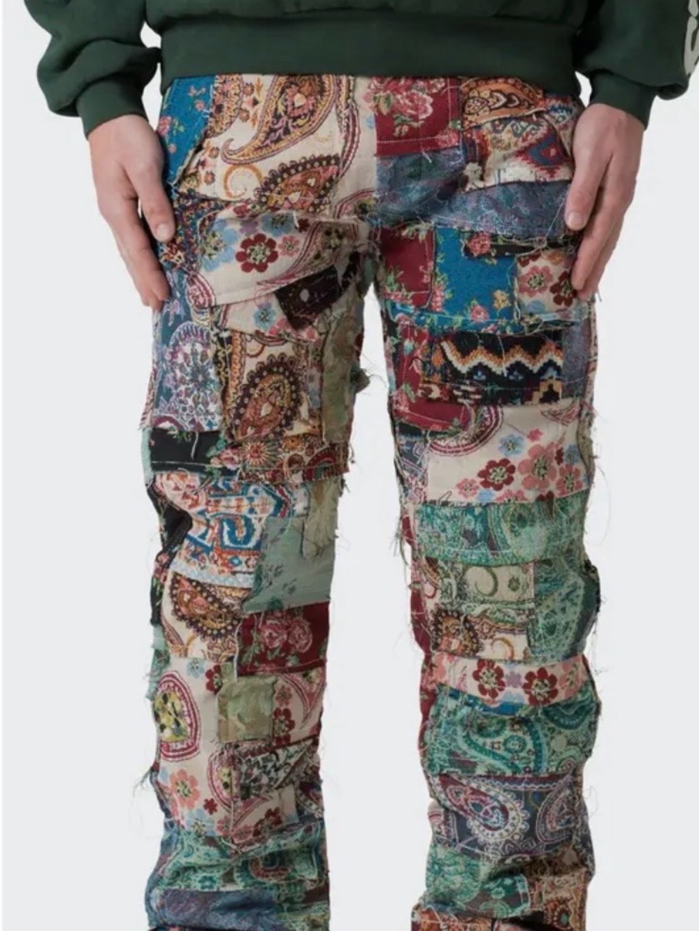 Panel Blanket Straight Leg Pants - Picture 2 of 4